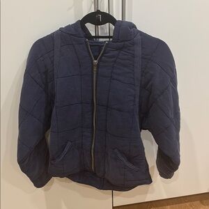 Chaser Navy Quilted Hoodie Jacket